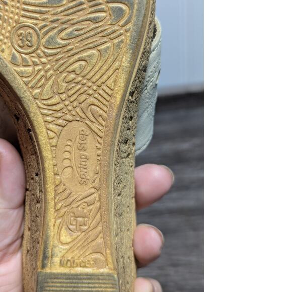 Spring Step Women's Sand Leather Upper Slip On Wedge Comfort Sandal Size 39 - Picture 5 of 6